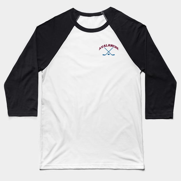 Avalanche Hokey small logo Baseball T-Shirt by CovpaTees